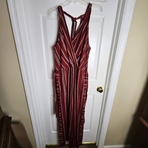 Indigo Rein Women Stunning Stripes Jumpsuit Size XLarge